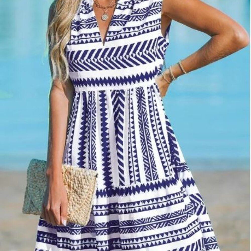 Cupshe Women's V Neck Beach Dress